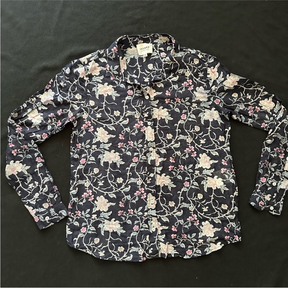Sezane Gate blouse Cotton and silk size FR36/S - Picture 1 of 4